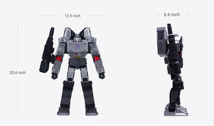 Flagship Megatron Auto-Converting Robot showing measurement of megatron