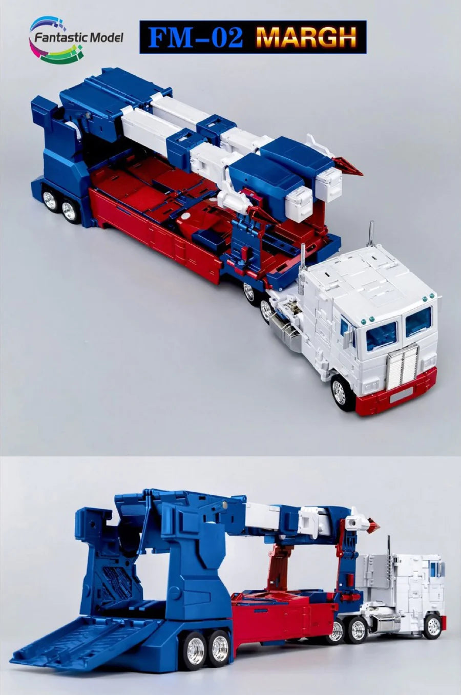 Transformers Fantastic Model FM-02 (Fans Toys) Margh (Ultra Magnus) cab and trailer combined view