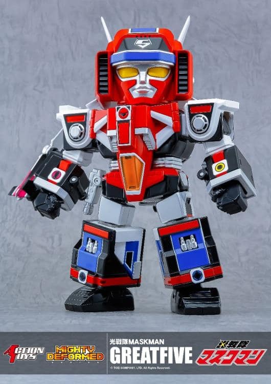 Pre Order Hikari Sentai Maskman Mighty Deformed Great Five by Action Toys