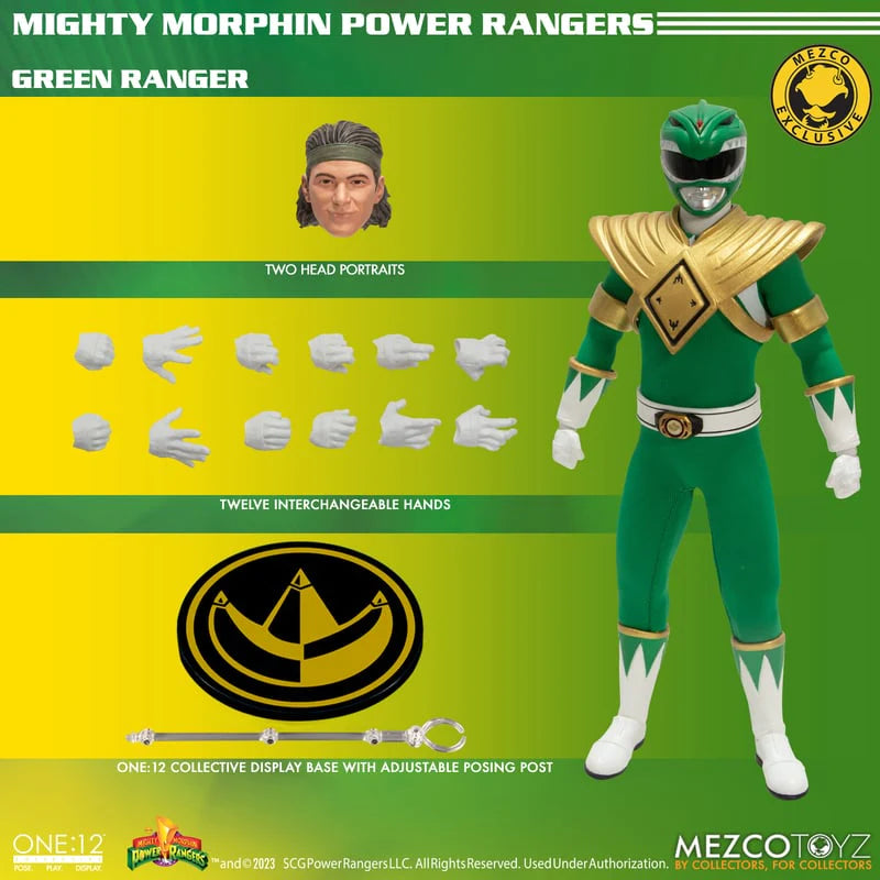 Mezco Toyz One:12 Collective Mighty Morphin' Power Rangers - Green Ranger - SDCC 2023 Exclusive