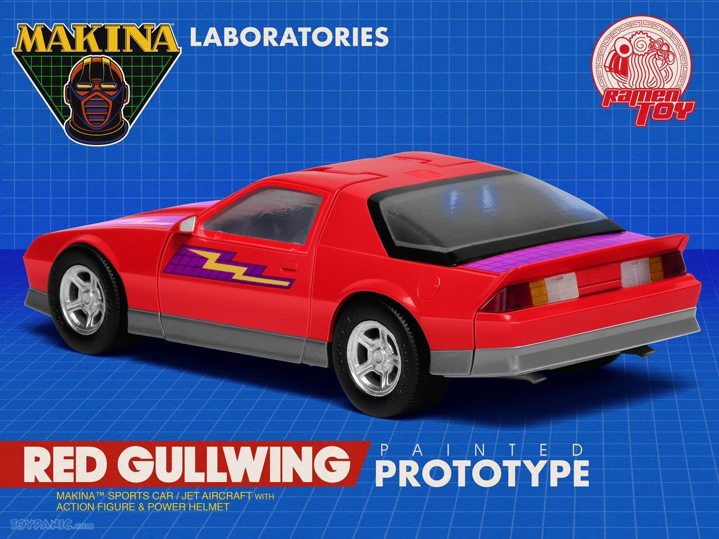 Red Gulling Makina Sports Car/Jet with Action Figure & Power Helmet (M.A.S.K.)