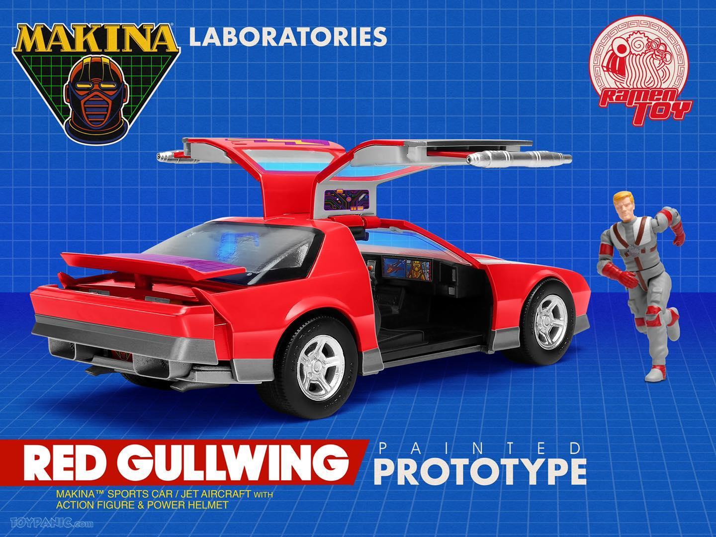 Red Gulling Makina Sports Car/Jet with Action Figure & Power Helmet (M.A.S.K.)
