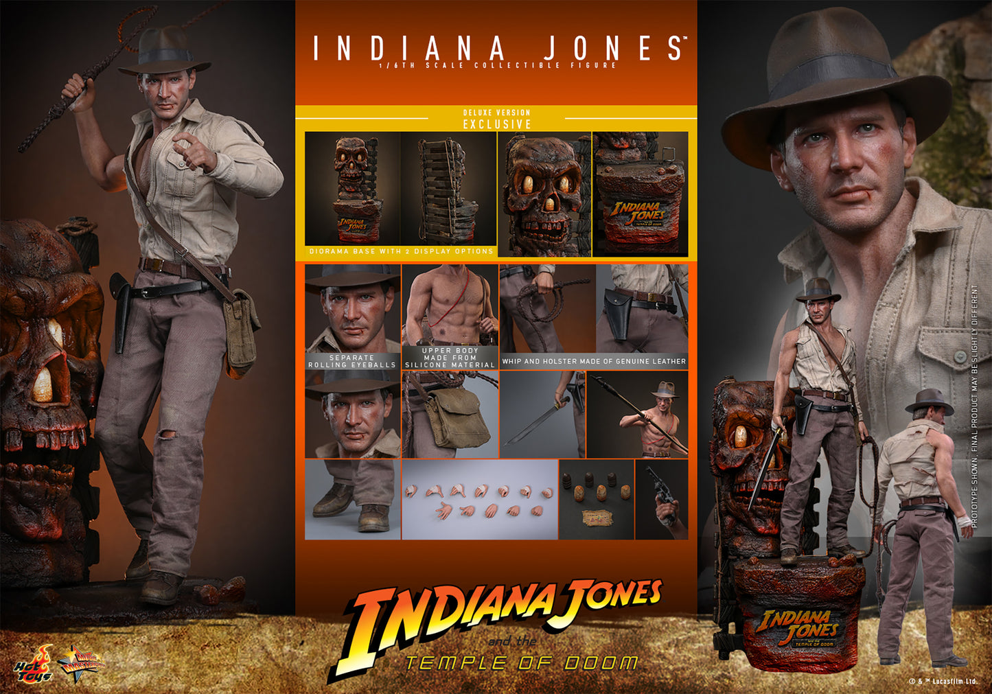 Hot Toys 1/6 Indiana Jones (Deluxe Version) "Indiana Jones: Temple of Doom" | Hot Toys 1/6 Scale