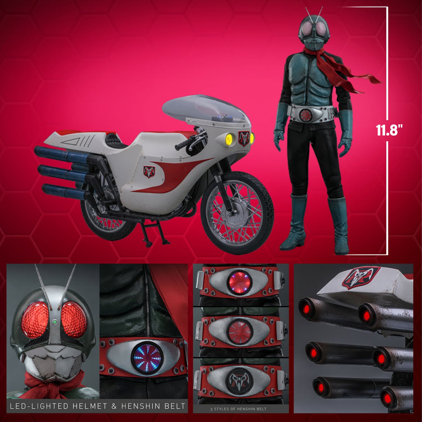 Hot Toys 1/6 Kamen Rider No.2 and Cyclone "Kamen Rider" | Hot Toys 1/6 Scale