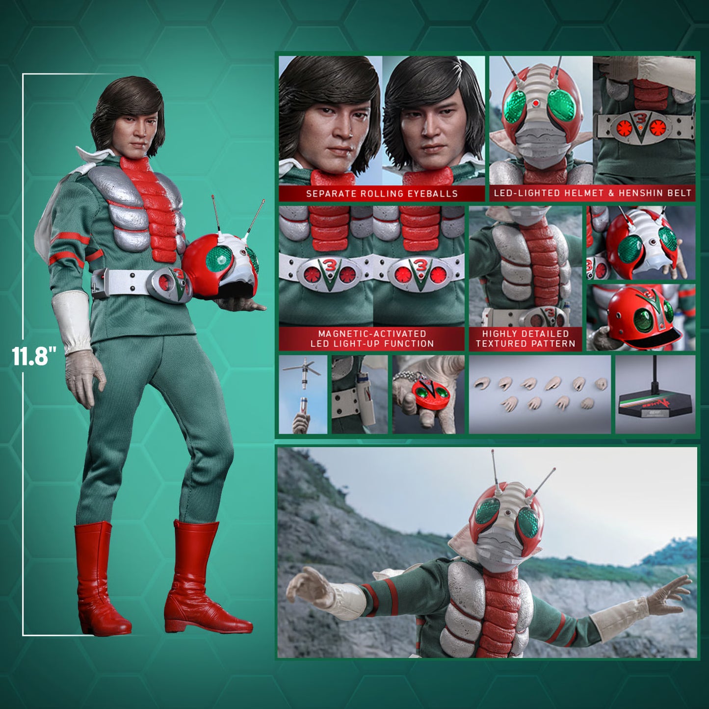 Hot Toys 1/6 Kamen Rider V3 "Kamen Rider" | Hot Toys 1/6 Scale