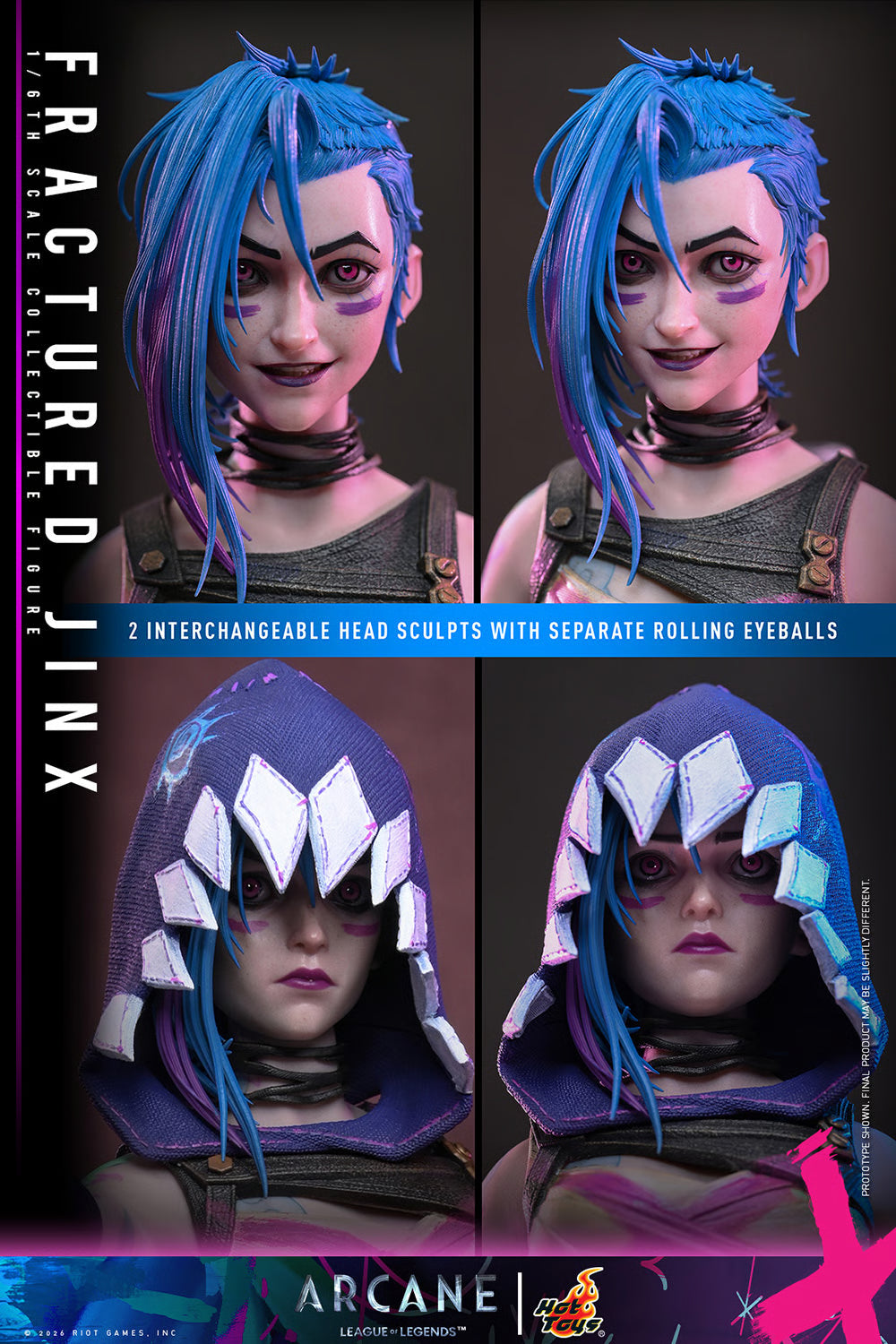 Hot Toys 1/6 Fractured Jinx "Arcane" | Hot Toys 1/6 Scale