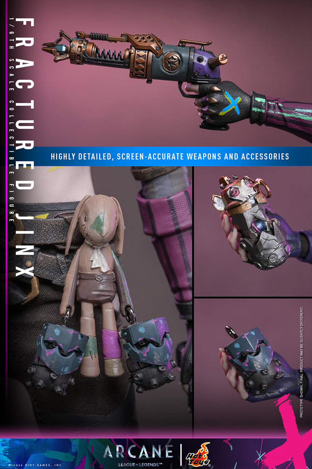 Hot Toys 1/6 Fractured Jinx "Arcane" | Hot Toys 1/6 Scale
