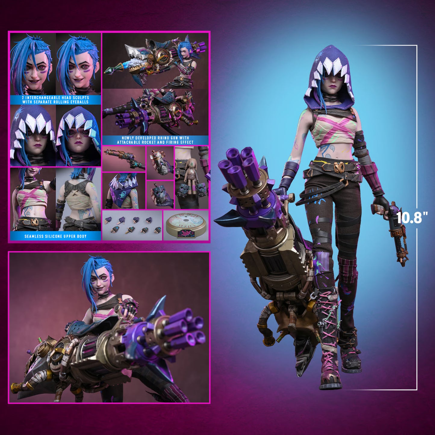 Hot Toys 1/6 Fractured Jinx "Arcane" | Hot Toys 1/6 Scale