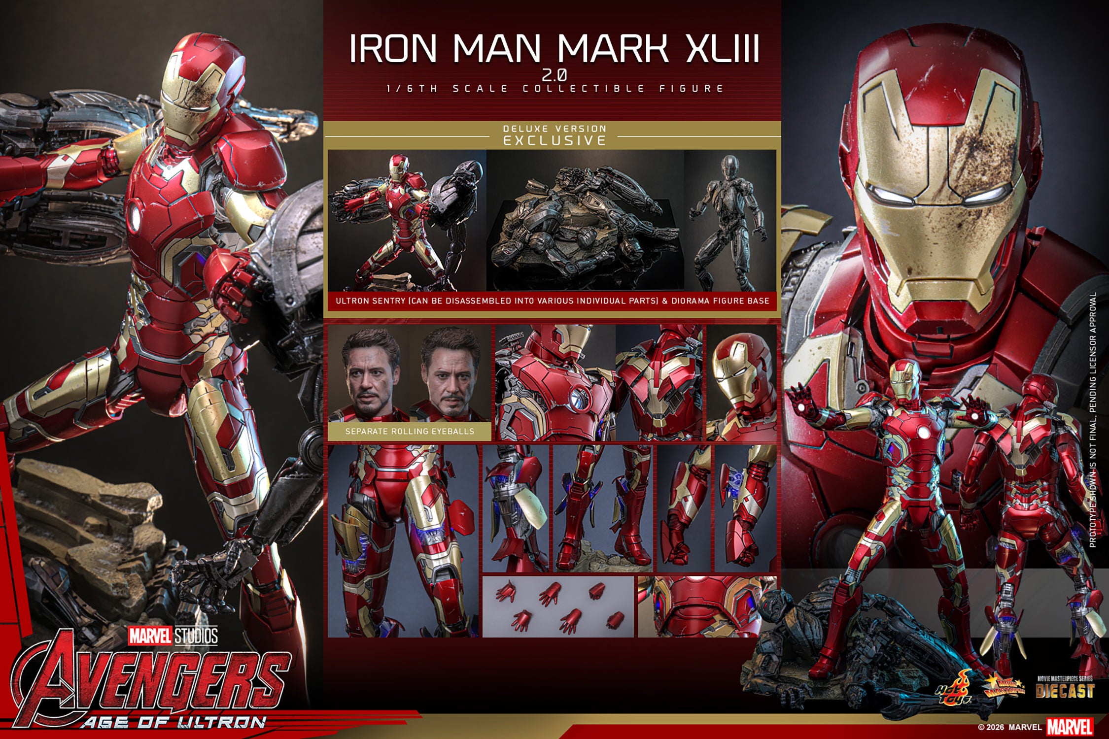 Hot Toys 1/6 Iron Man Mark XLIII (2.0) (Deluxe Version) 