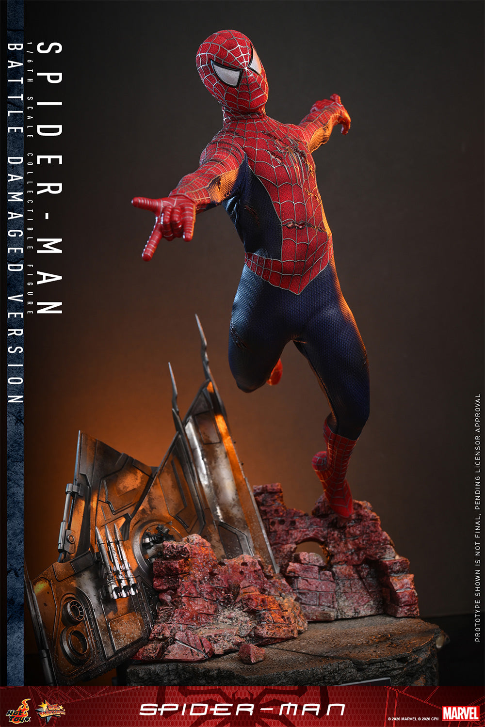 Hot Toys 1/6 Spider-Man (Battle Damaged Version) "Spider-Man" | Hot Toys 1/6 Scale