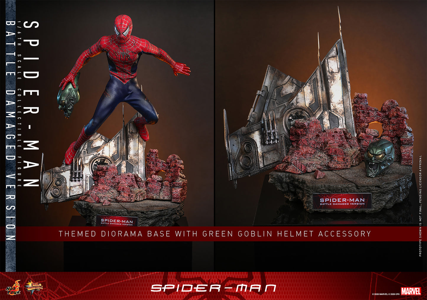 Hot Toys 1/6 Spider-Man (Battle Damaged Version) "Spider-Man" | Hot Toys 1/6 Scale