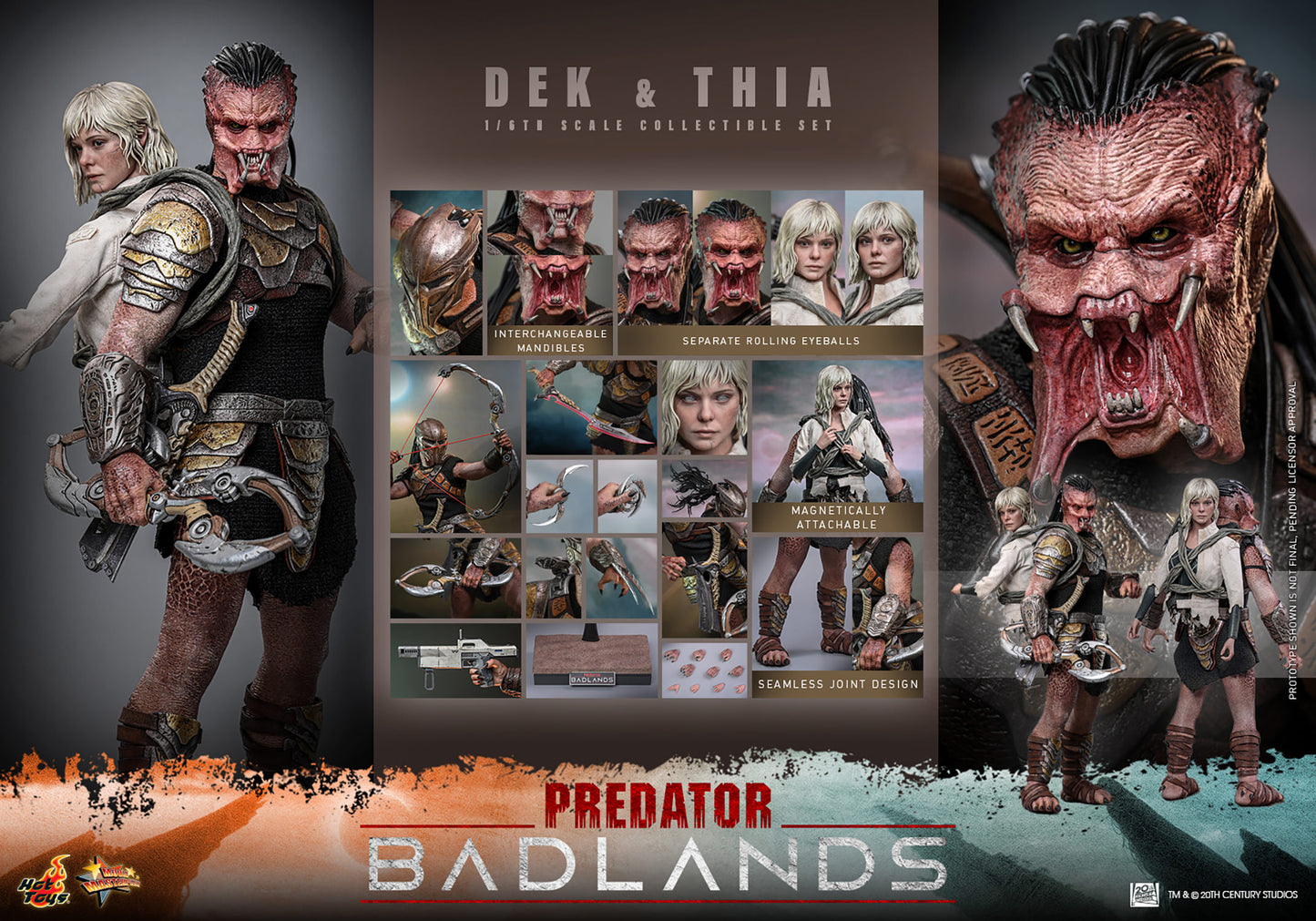 Hot Toys Dek and Thia Sixth Scale Figure set "Predator: Badlands" | Hot Toys