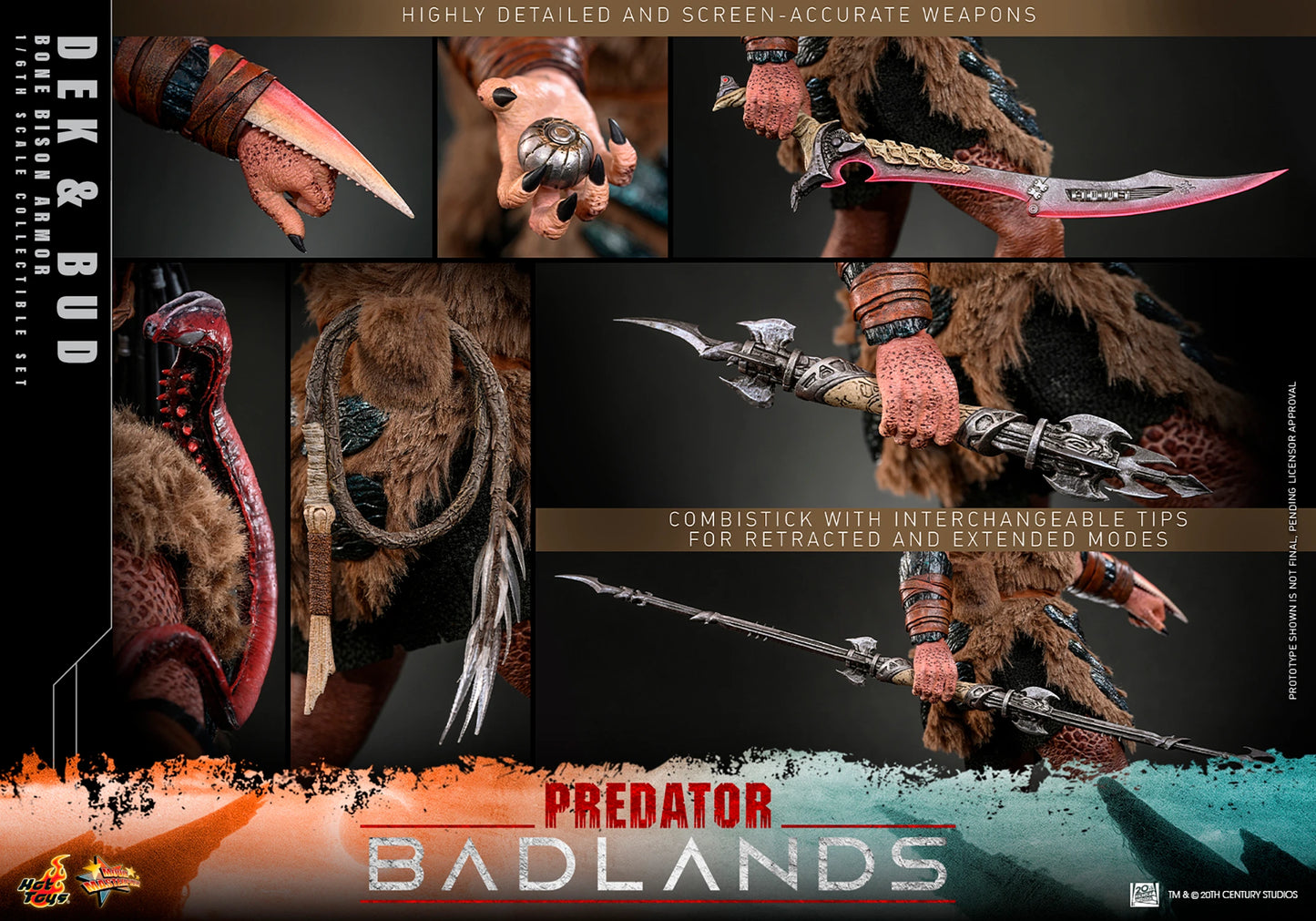 Hot Toys 1/6 Dek (Bone Bison Armor) and Bud "Predator: Badlands" | Hot Toys 1/6 Scale