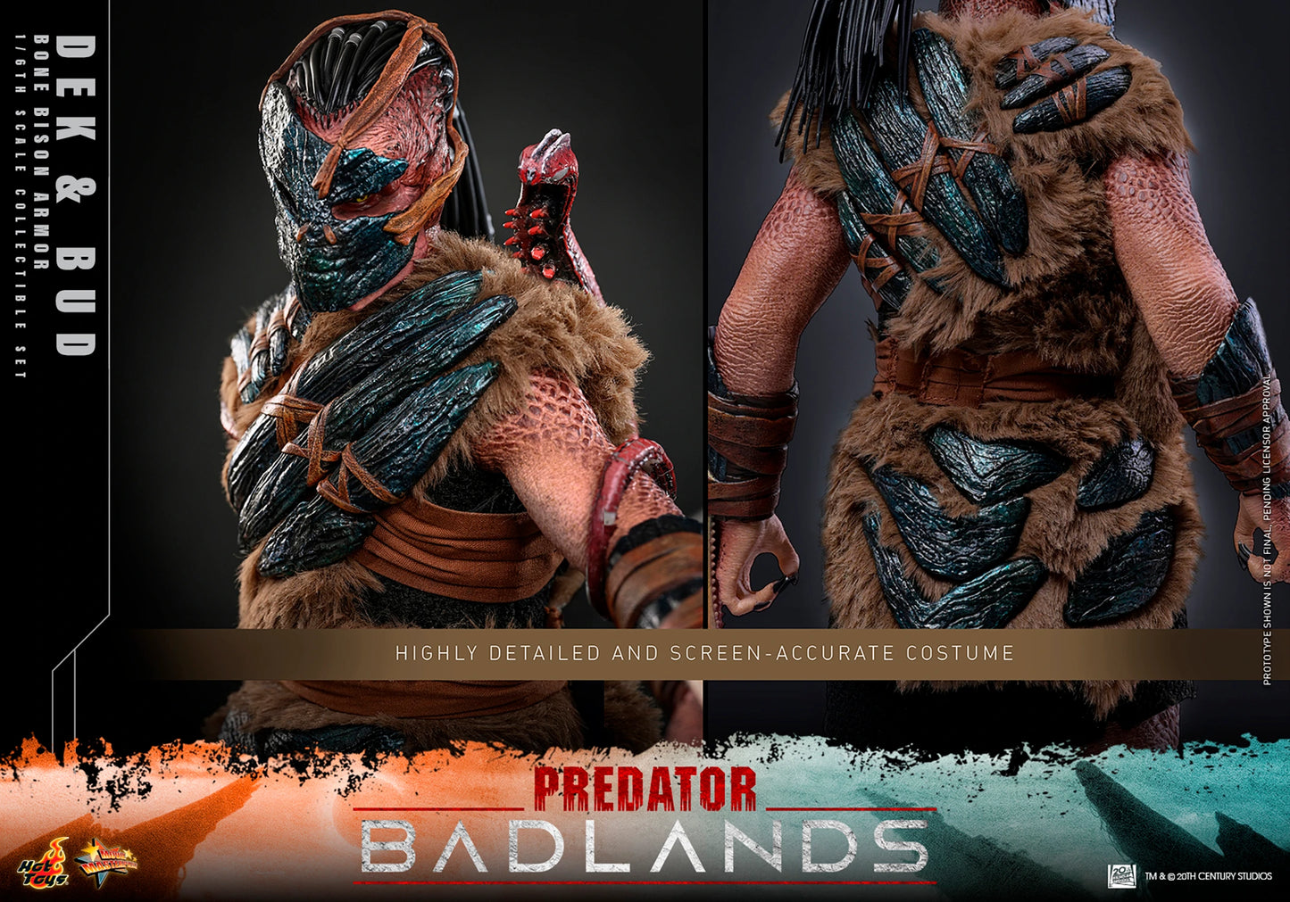 Hot Toys 1/6 Dek (Bone Bison Armor) and Bud "Predator: Badlands" | Hot Toys 1/6 Scale