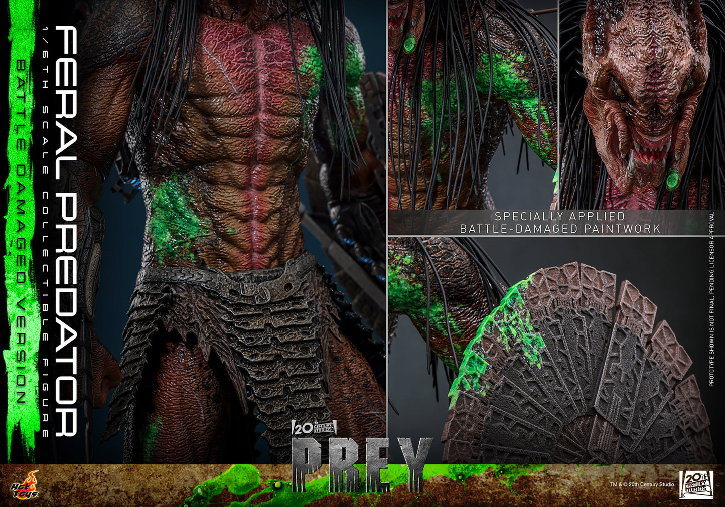 Hot Toys 1/6 Feral Predator (Battle Damaged Version) "Predator: Prey" | Hot Toys 1/6 Scale