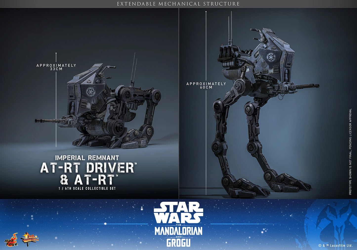 Hot Toys 1/6 Imperial Remnant AT-RT Driver and AT-RT Collectible Set "Star Wars: Mandalorian" | Hot Toys 1/6 Scale