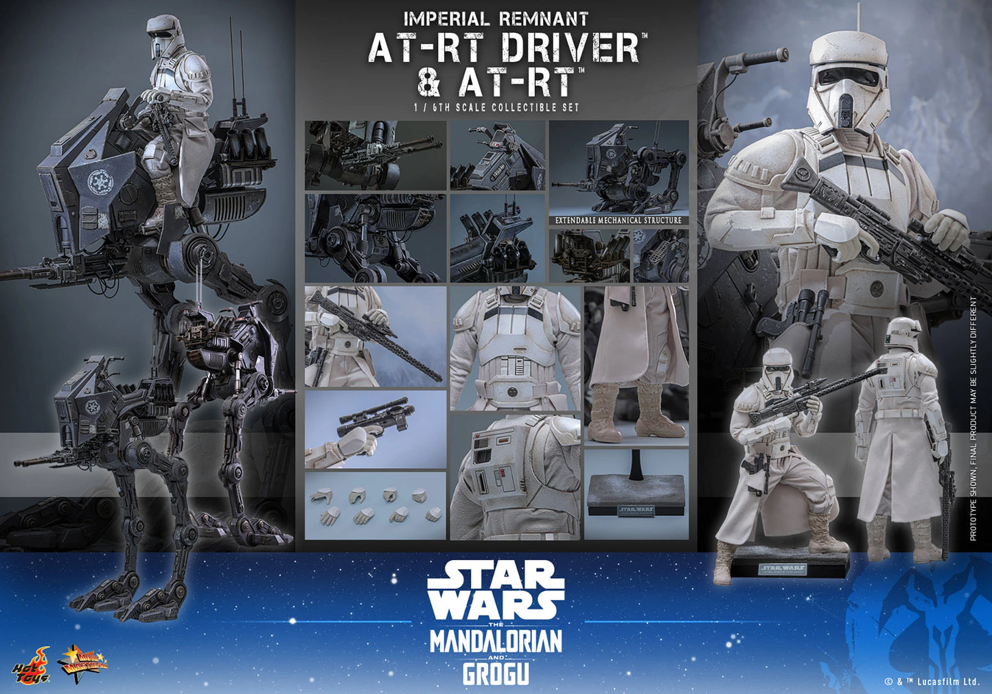 Hot Toys 1/6 Imperial Remnant AT-RT Driver and AT-RT Collectible Set "Star Wars: Mandalorian" | Hot Toys 1/6 Scale
