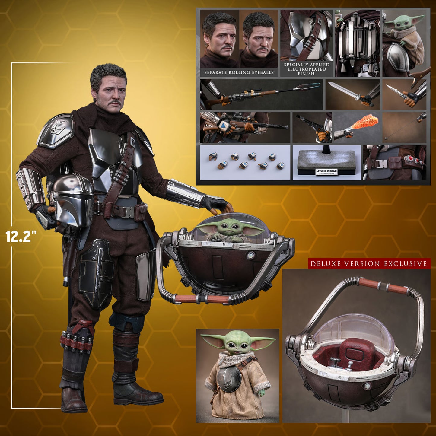 Hot Toys 1/6 The Mandalorian and Grogu (Deluxe Version) "Star Wars: Mandalorian" | Hot Toys 1/6 Scale