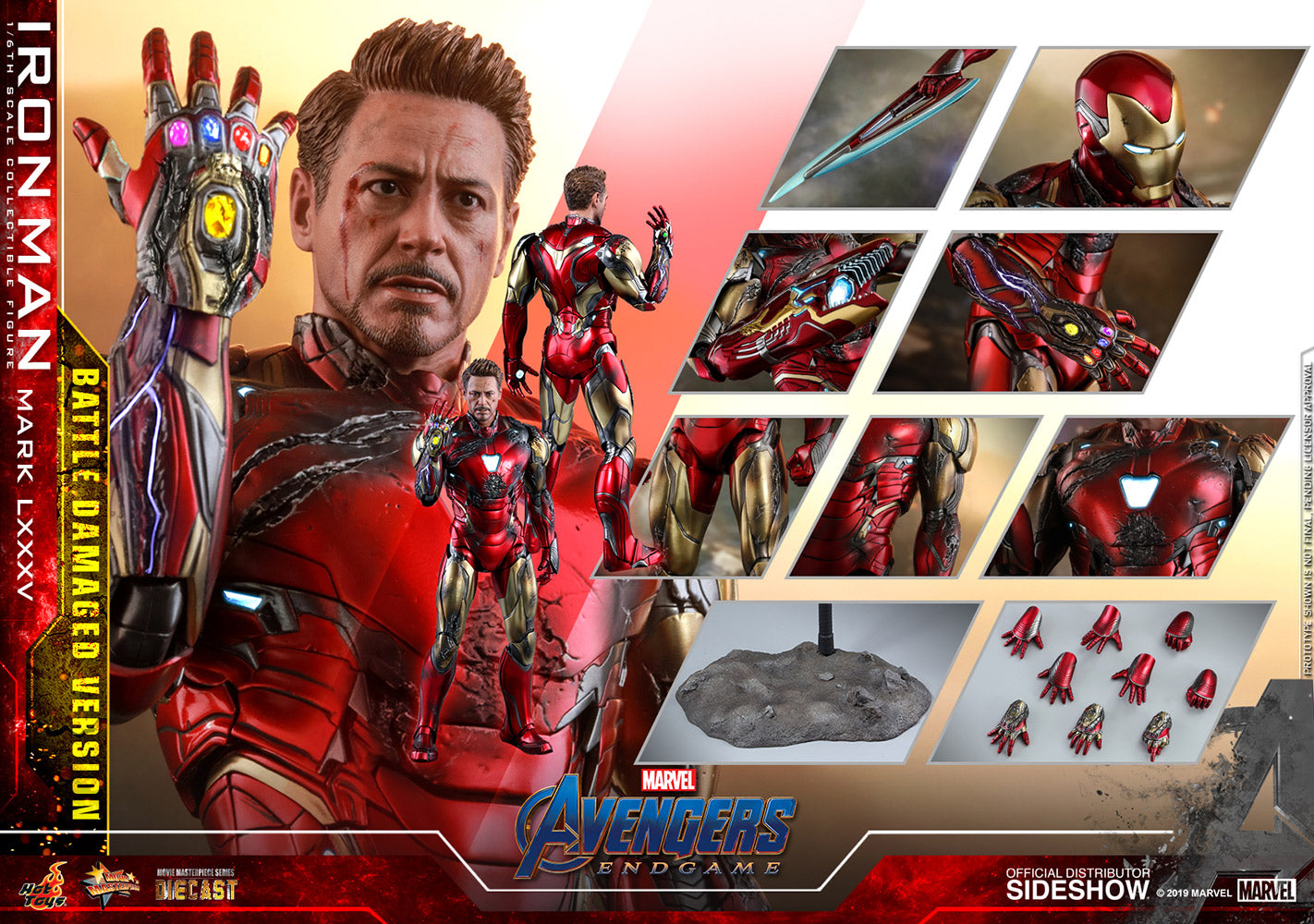 Hot Toys Iron Man Mark LXXXV (Battle Damaged Version) "Avengers: End Game" | Hot Toys 1/6 Scale