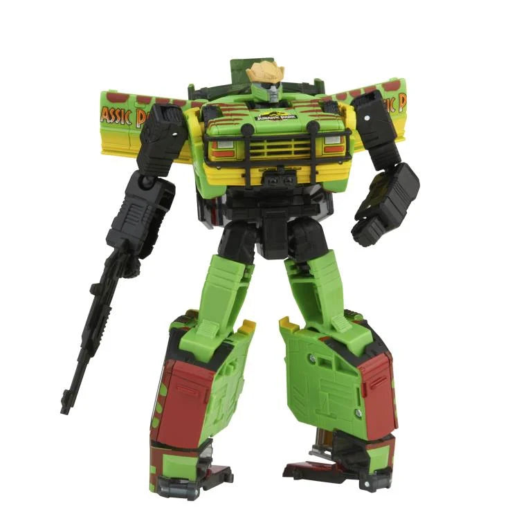 Transformers Collaborative Jurassic Park x Transformers Tyrannocon Rex and JP93 Two-Pack