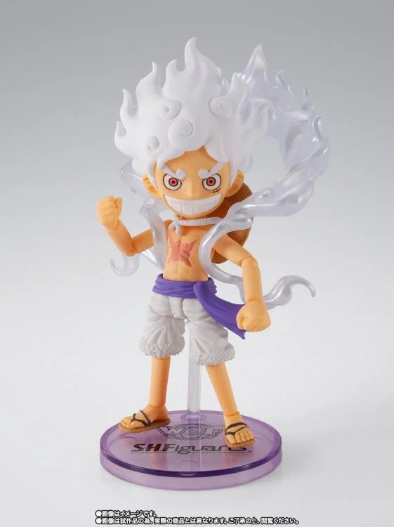S.H.Figuarts x World Collectible Figures Monkey D. Luffy Gear 5 One Piece Action Figure
