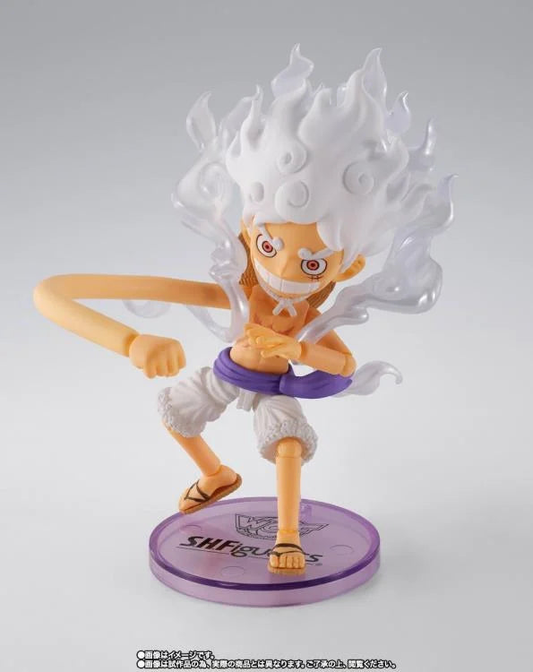 S.H.Figuarts mini X World Collectable Monkey D. Luffy Gear 5 Ver "One Piece" | Bandai Tamashii Nations