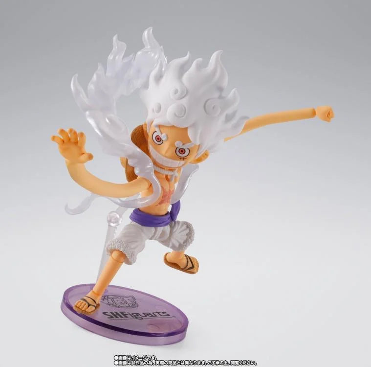 S.H.Figuarts mini X World Collectable Monkey D. Luffy Gear 5 Ver "One Piece" | Bandai Tamashii Nations