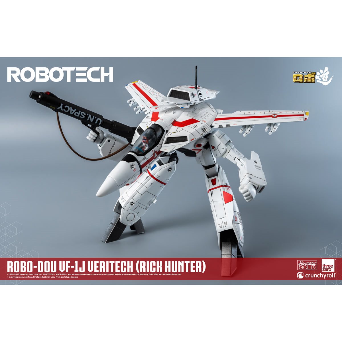 Robotech VF-1J Veritech Rick Hunter ROBO-DOU Action Figure Threezero Gerwalk mode