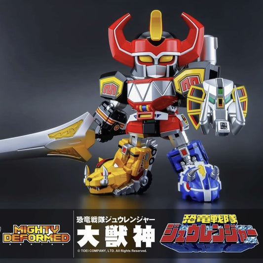 Mighty Deformed Power Rangers Dino Megazord Kyoryu Sentai Zyuranger close up