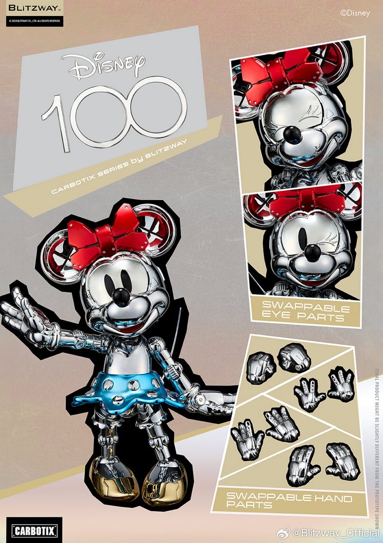 Blitzway x Carbotix 5PRO Studio Disney D100 Minnie Mouse and Set Chrome Limited Edition