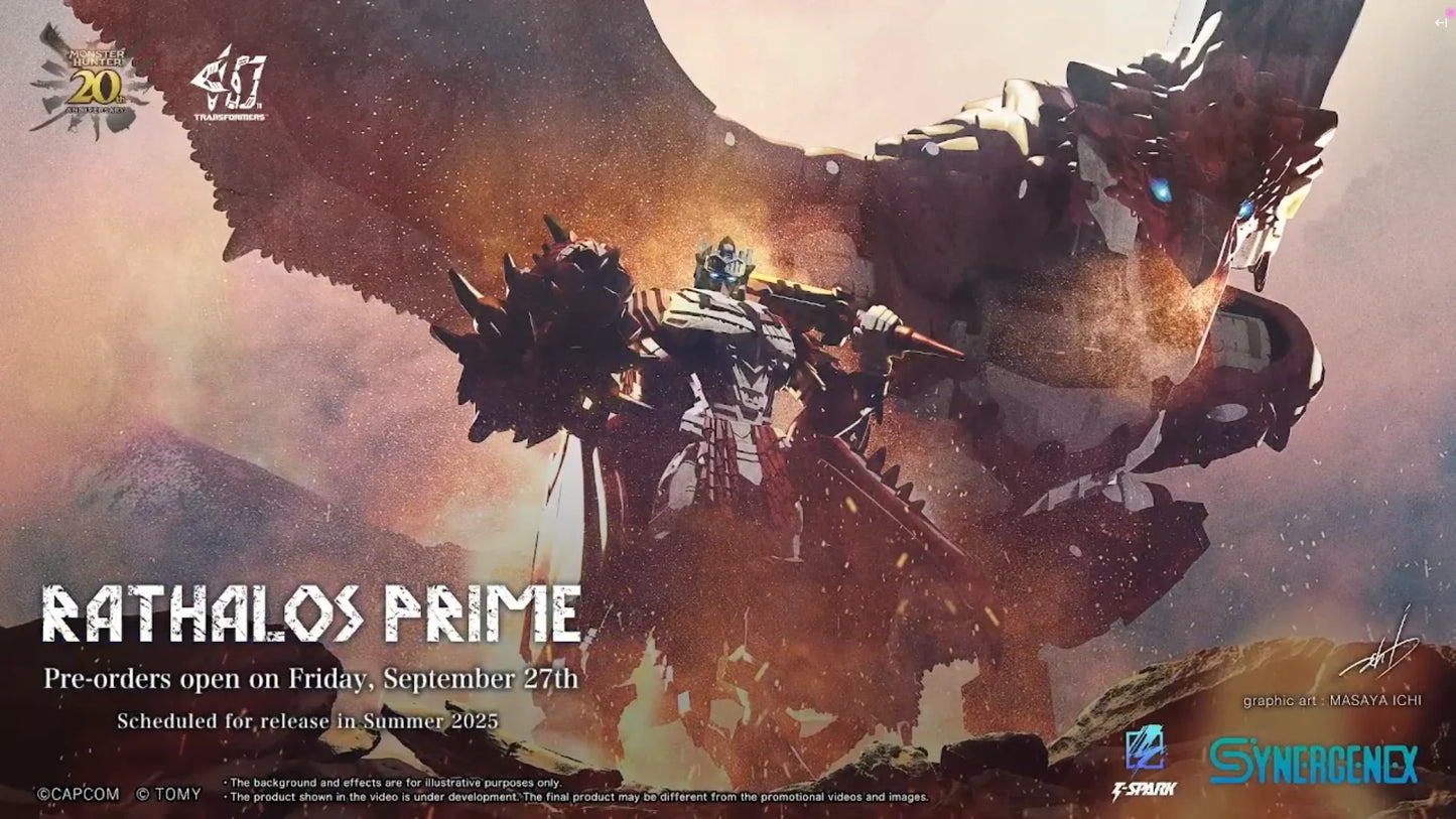 Pre Order Transformers Rathalos Prime Monster Hunter x Transformers Collaboration Japan Release