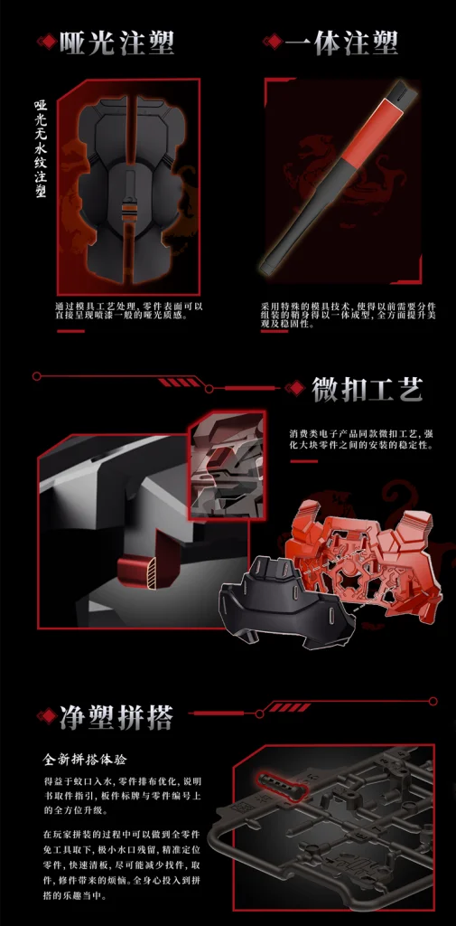 Moshow MSY0001 Dahan Huben Model Kit With Metal Inner Frame | Moshow Toys