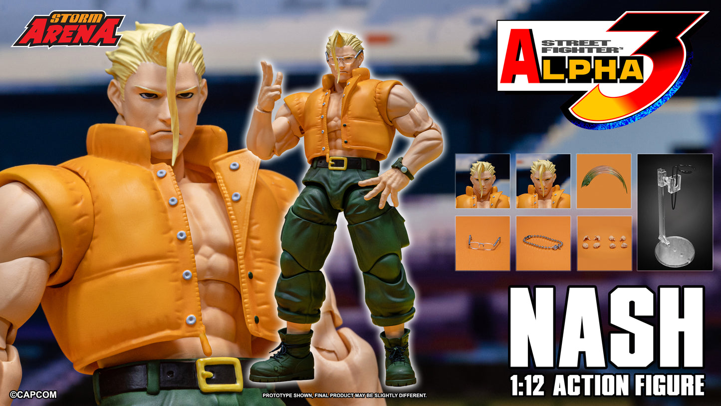 Pre Order Street Fighter Alpha 3 Storm Arena Nash Charlie 1/12 Scale Action Figure Storm Collectibles