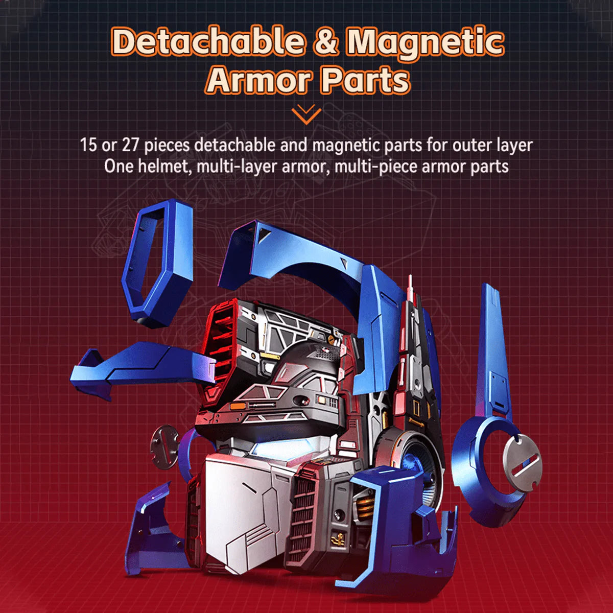 Transformers G1 Optimus Prime Wearable Helmet w/ Detachable Armor Parts（Deluxe Version）