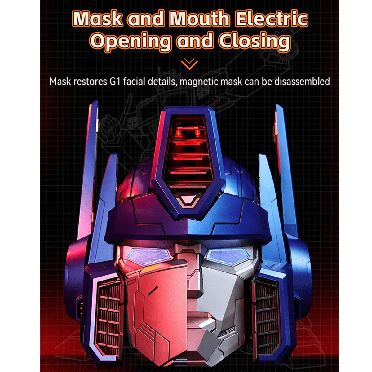 Transformers G1 Optimus Prime Wearable Helmet w/ Detachable Armor Parts（Deluxe Version）
