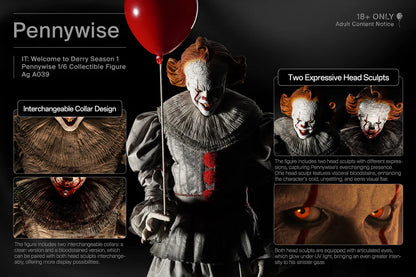 InArt 1/6 Pennywise "IT: Welcome to Derry Season 1" | InArt 1/6 Scale