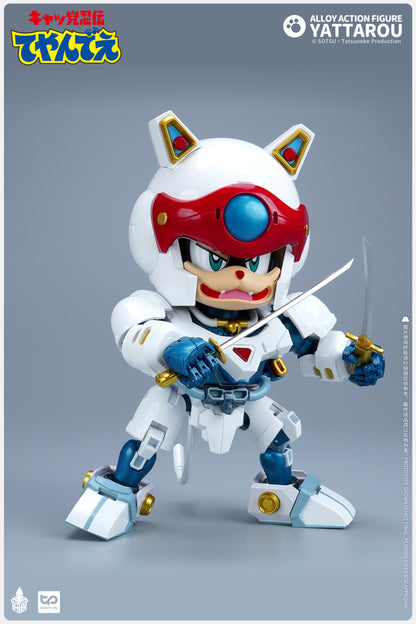Samurai Pizza Cats Yattarou Action Figure by Heat Boys holding swords