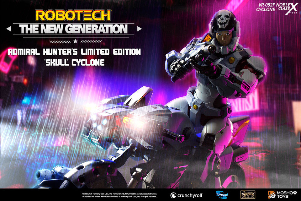 Admiral Hunter’s Exclusive VR-052F Cyclone Noble Class X Robotech The New Generation Cyclone Motorcycle by Moshow exclusive