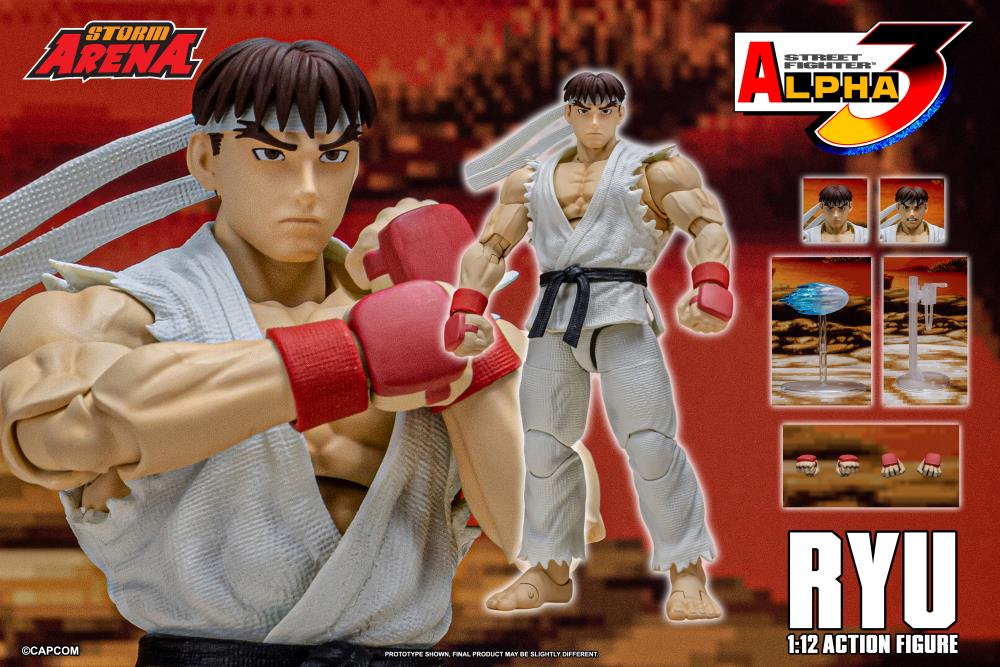 Pre Order Street Fighter Alpha 3 Storm Arena Ryu 1/12 Scale Action Figure