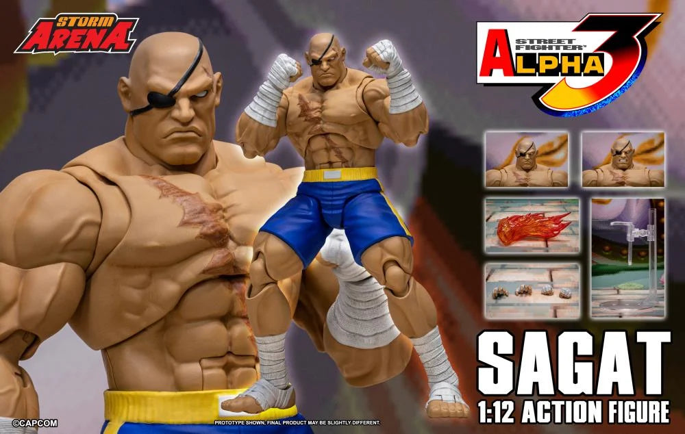 Pre Order Street Fighter Alpha 3 Storm Arena Sagat 1/12 Scale Action Figure