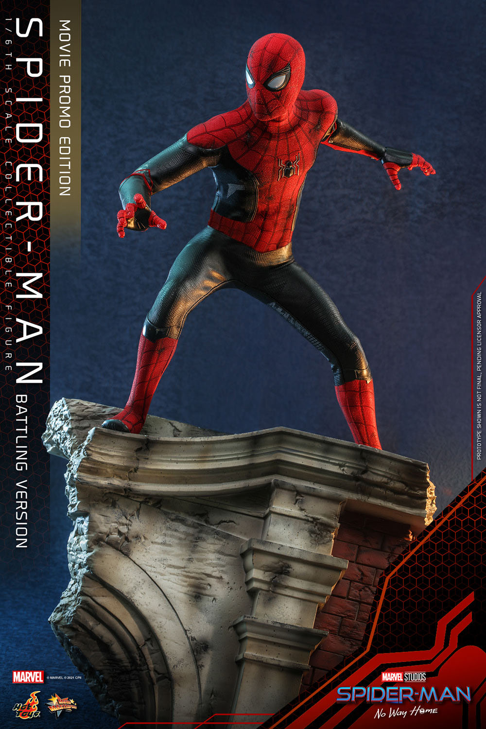 Hot Toys  Spider-Man (Battling Version) Movie Promo Edition "Spider-Man: No Way Home" | Hot Toys 1/6 Scale