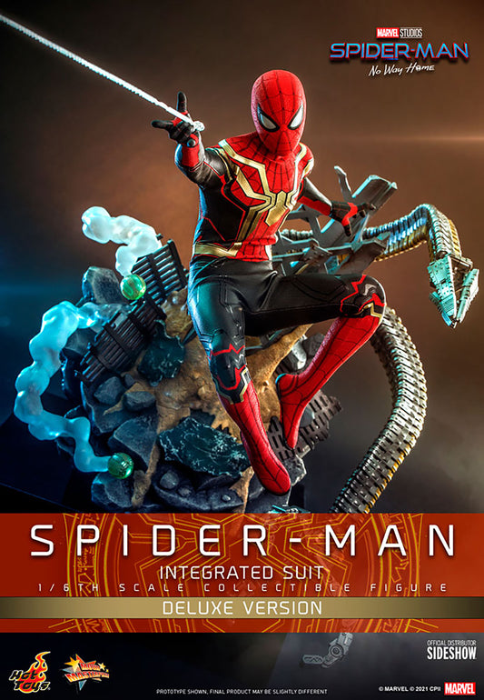 Hot Toys Spider-Man (Integrated Suit) Deluxe Edition "Spider-Man: No Way Home" | Hot Toys 1/6 Scale