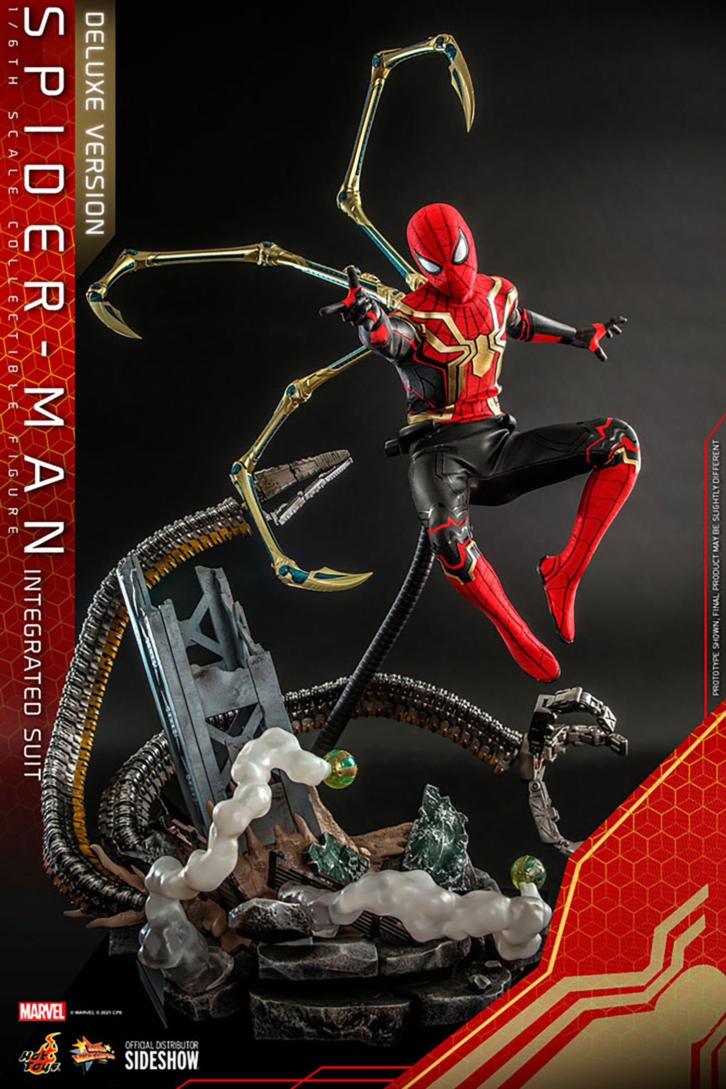 Hot Toys Spider-Man (Integrated Suit) Deluxe Edition "Spider-Man: No Way Home" | Hot Toys 1/6 Scale