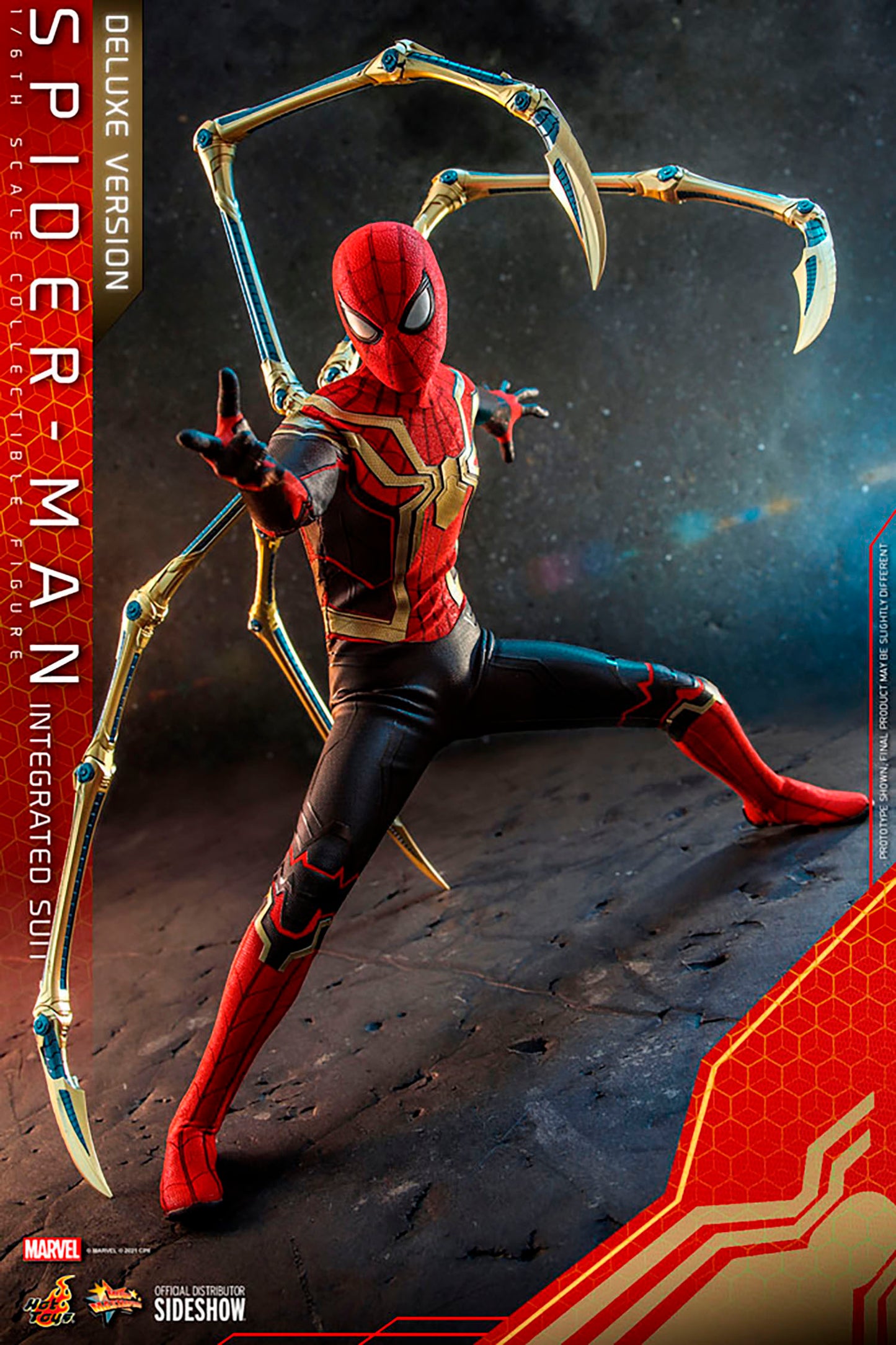 Hot Toys Spider-Man (Integrated Suit) Deluxe Edition "Spider-Man: No Way Home" | Hot Toys 1/6 Scale