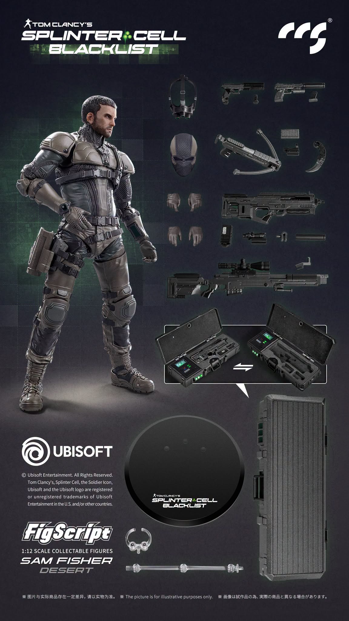 CCSTOYS FigScript Sam Fisher Desert Splinter Cell Blacklist view 9