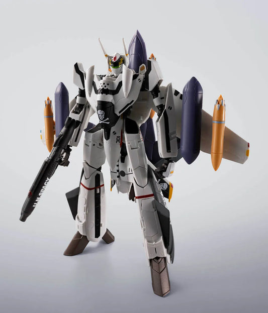 Pre Order HI-METAL R VF-0S Phoenix (Roy Focker Use) + QF-2200D-B Ghost | Macross | Tamashii Nations