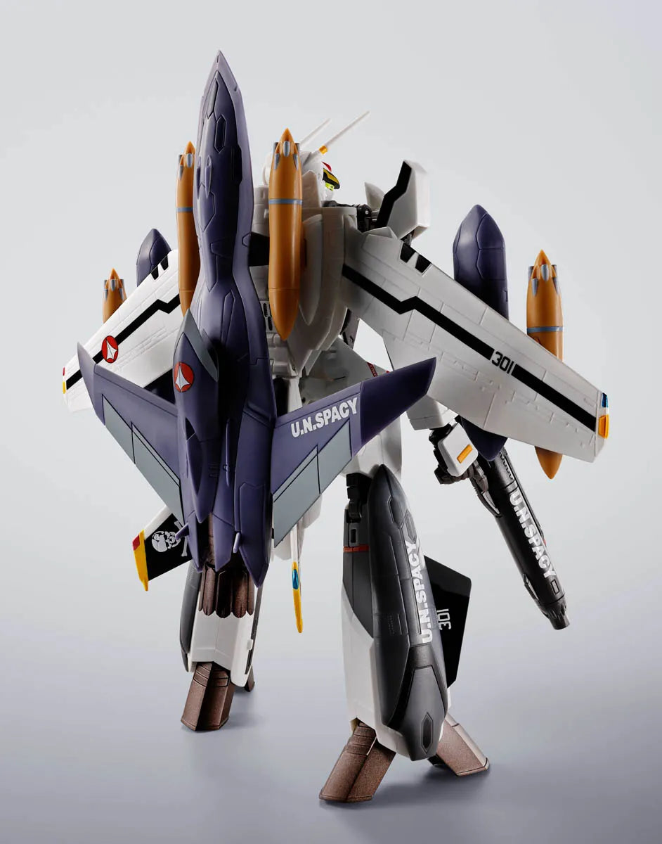 Macross HI-METAL R VF-0S Phoenix (Roy Focker Use) + QF-2200D-B Ghost | Bandai Tamashii Nations