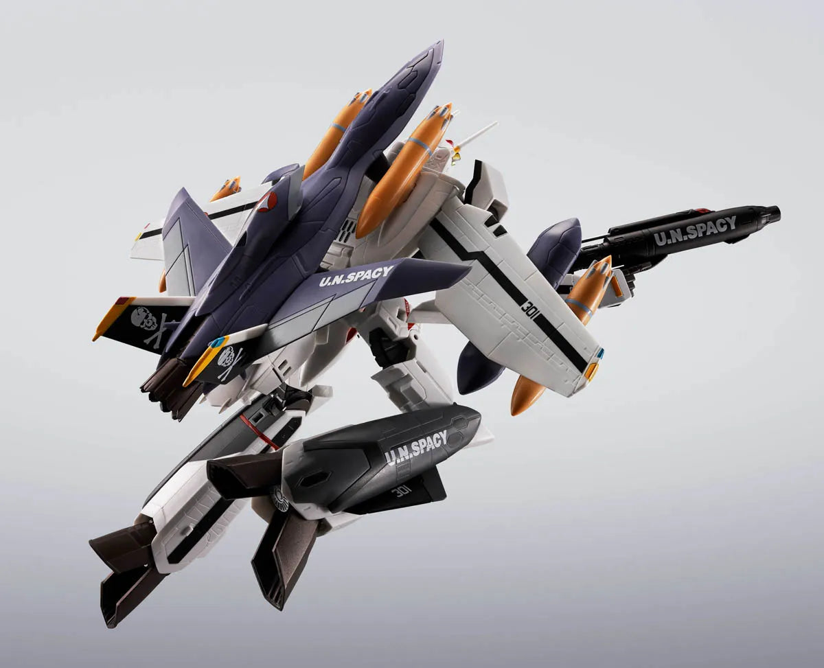 Macross HI-METAL R VF-0S Phoenix (Roy Focker Use) + QF-2200D-B Ghost | Bandai Tamashii Nations