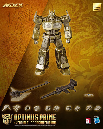 Optimus Prime Year of the Dragon Edition - Threezero MDLX Articulated Action Figure Transformers
