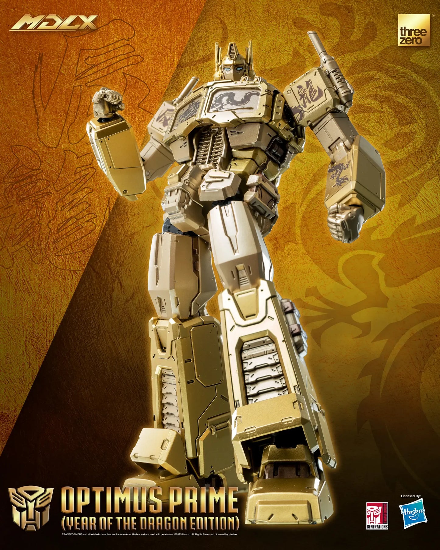 Optimus Prime Year of the Dragon Edition - Threezero MDLX Articulated Action Figure Transformers